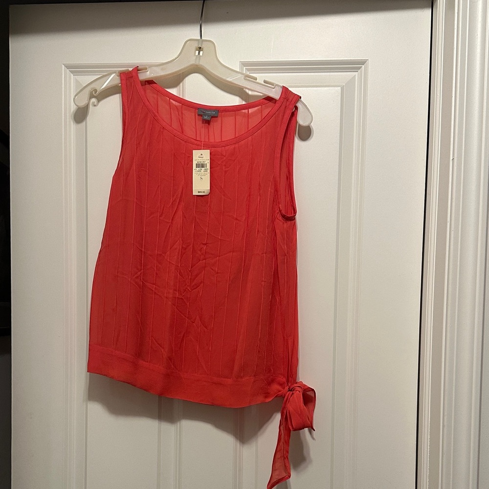 Ann Taylor Vibrant Coral Tank Top